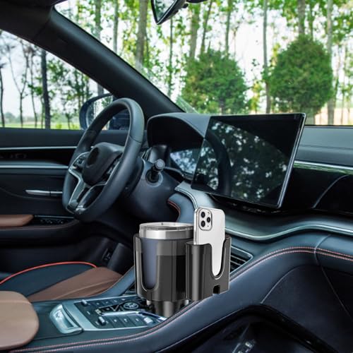 Expansor para portavasos de carro 2 en 1 con soporte para teléfono miniatura 5