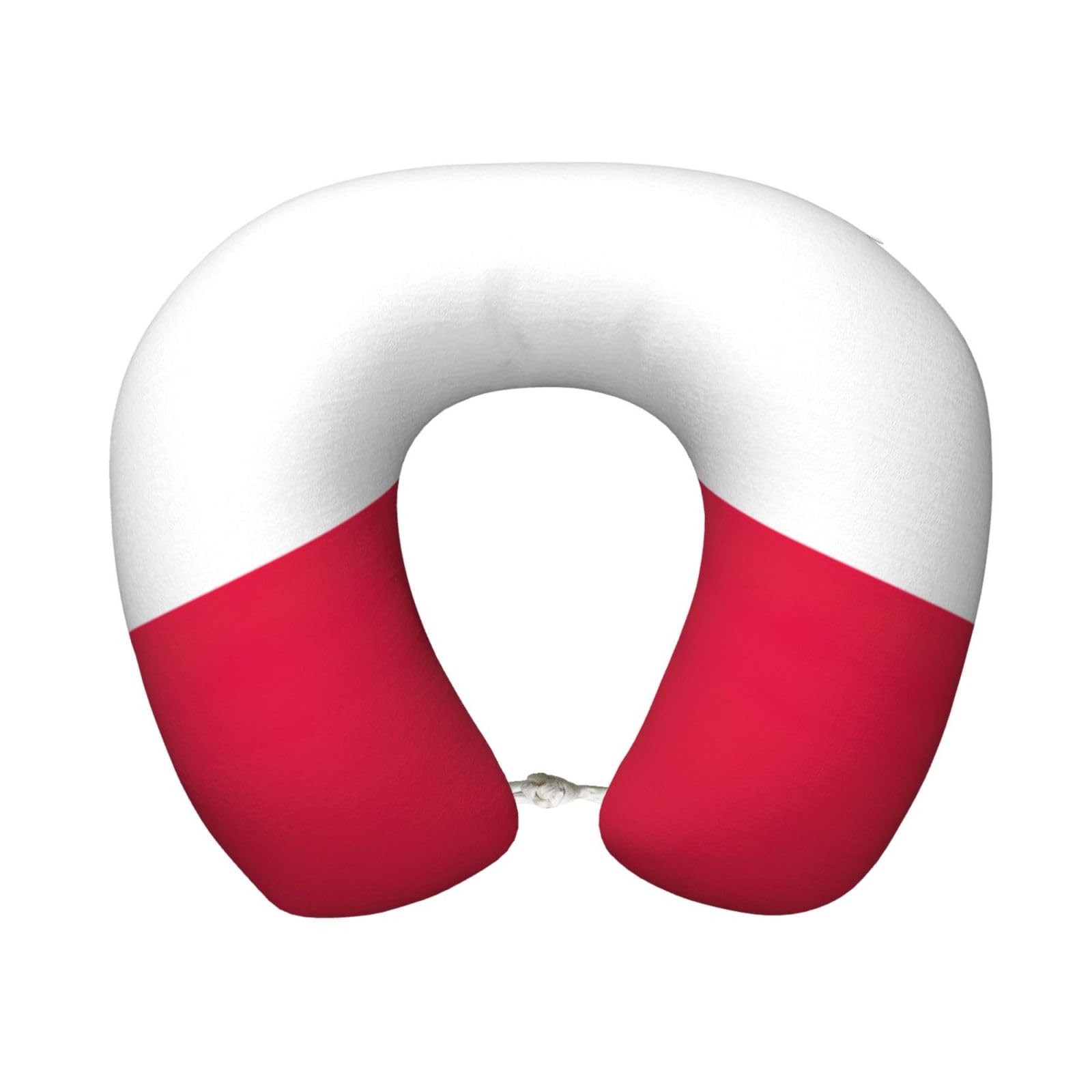 peiyeety Polish Flag Print Custom U-Shaped Pillow,Memory Foam Cervical Neck Travel Pillow,for Home,Camping,Travelling