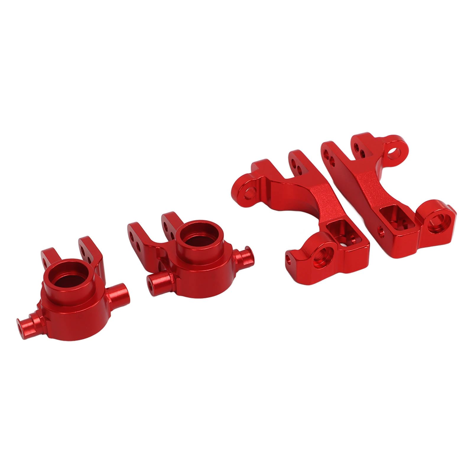 Zestaw kierowniczy RC Zestaw bloków C Części zamienne o wysokiej wytrzymałości ze stopu aluminium do sań Traxxas 1/10 samochodów RC ze śrubami mocującymi, łożyskami i nakrętkami (Czerwony)