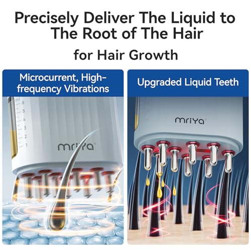 Aplicador de óleo capilar 2 em 1, dispensador elétrico de óleo para couro cabeludo, massageador de c