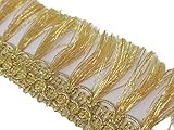 キラリ手芸部 No.323フレンジ(フリンジ)ブレード_金色(ゴールド)幅4cm×長さ2m(手芸用)