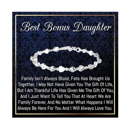 Onepurposegifts To My Bonus Daughter Gifts, From Stepdad & Stepmom With Heartfelt Message for Wedding Birthday Christmas & More