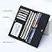 Alldaily Ultra Slim Thin Women Wallet RFID Blocking Credit Card Holder Bifold Long Ladies Billfold (Black)