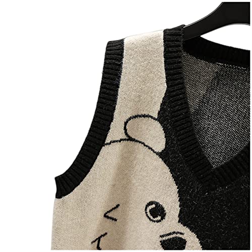 Chaleco de punto de otoño e invierno estilo suelto para hombre y mujer 4