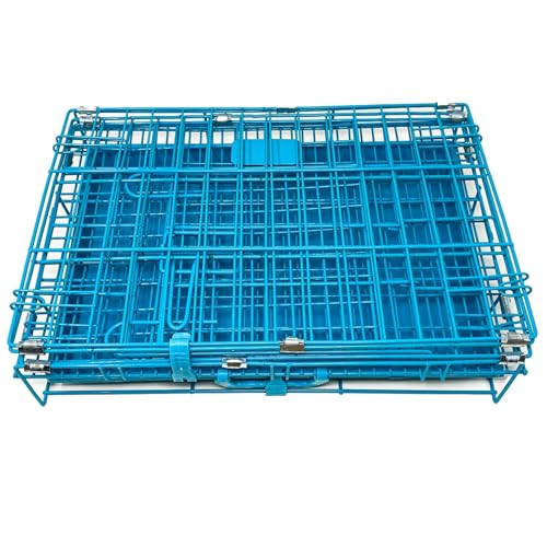 Image of Double Door Metal Wire Dog Cage, Dog Crate, Kennel Crate Dog Cage for Dogs with Removable Tray - (24 Inch)