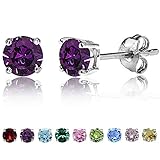 BQFIFE Small Stud Earrings for Women Sterling Silver 4mm Hypoallergenic