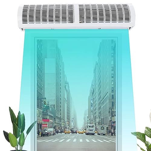 Máquina De Cortina De Aire, Cortina De Aire Cáscara De Aluminio, Cortina De Aire Interior Comercial Para Puerta, Ventana, Entrada, 2 Velocidades, Viento Natural, 0.6M 0.9M 1.0M 1.2M 1.5M ( Size : 60cm