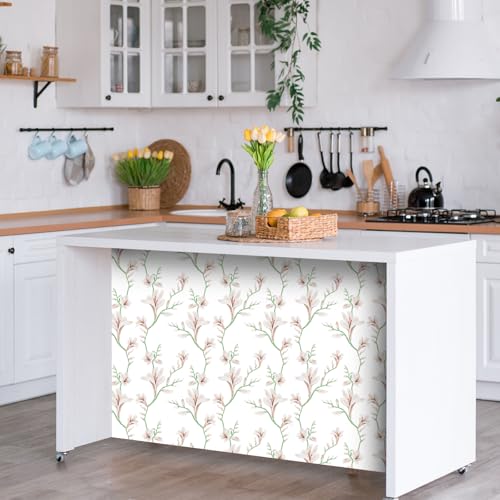 Papel tapiz de flores autoadhesivo y extraíble para renovar muebles de forma limpia 5