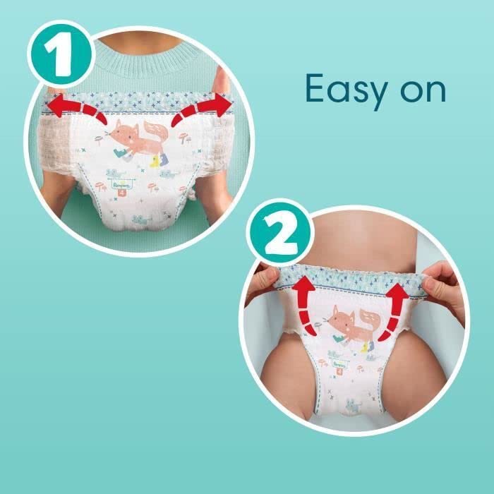 Pampers Pieluchy dziecięce rozmiar 4 (9-15 kg) Premium Protection, Maxi, 18 pieluszek majtkowych, Single PACK, z woreczkiem zabezpieczającym i stoperem