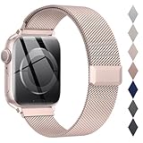 [OULUOQI] アップルウォッチ用のバンド コンパチブル 49mm 46mm 45mm 44mm 42mm 41mm 40mm 38mm ステンレス ベルト 長さ調節 男女兼用 マグネット 留め金 メッシュ 通気 Watch Series 11/10/9/8/7/6/5/4/SE3/SE2/Ultra3 に対応