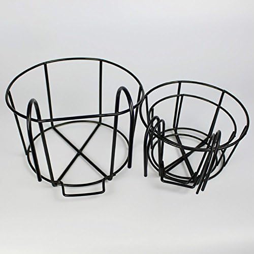 GreeGardening Medium Black Over The Rail Flower Pot Holder