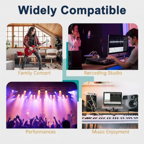 Image of Verilux Multi Lighting to Dual 6.35mm 1 /4 inch TS Mono Stereo Y-Cable Splitter | 3 in 1 to Dual 1 /4-inch Audio Cable Compatible for Smartphones, Computers, Phones /Pads Amplifiers, Speakers, Headphones