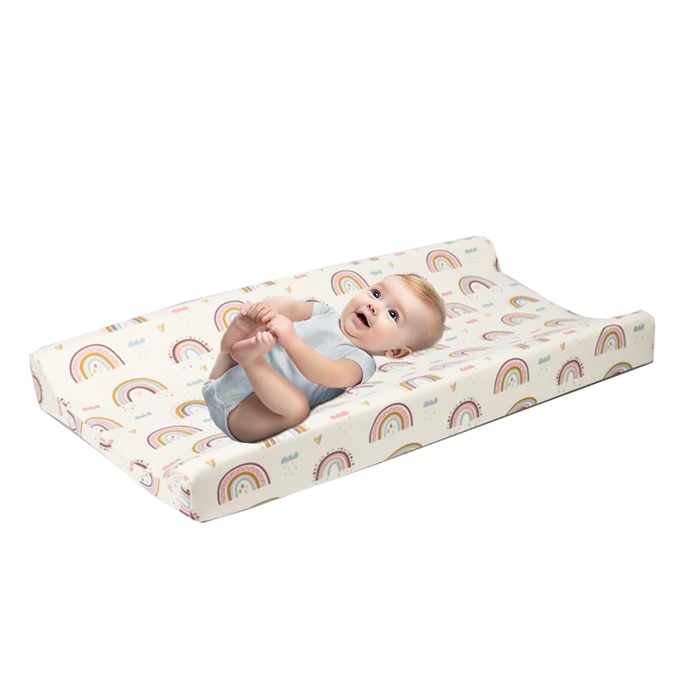 Oaygat Baby Diaper Changing Pad Cover 100% Cotton Elastic Cute Pattern 32''X 16'' Changing Pad Cover Jersey Knit Cotton Changing Pad Fitted Sheet Changing Mat