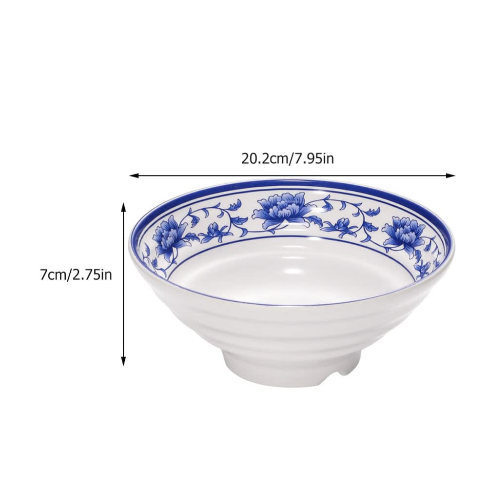 Cuenco de Ramen Cuenco de Sopa de Fideos de Porcelana Azul y Blanca para Fideos asiáticos Udon Soba Pho