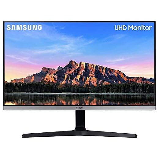 Samsung U28R550 - Monitor de 28" sin marcos (4K, 4 ms, 60 Hz, HDR10, FreeSync, LED, IPS, 16:9, 1000:1, 300 cd/m², 178°, HDMI 2.0, Base en V) Gris Oscuro