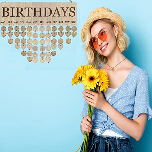 Litially Birthday Calendar Wall Hanging Family Sign, Family Birthday Calendar With Tags, Personalized Gifts For Mom #TOP4