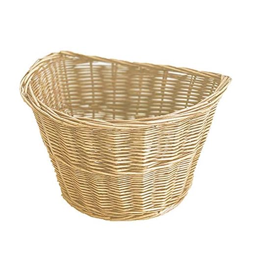 Retro Wicker Bicycle Basket, Retro Hand-Woven Natural Rattan Bike Front Handlebar Baske, Elegant Simple and Stylish Basket for Girls Women's Bikes