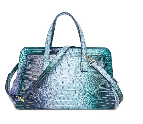 Women Fashion Crocodile Print Handbag Shoulder Satchel Top Handle Crossbody Bag