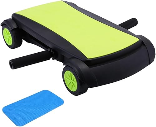 4d Ab Roller Board con 4 ruedas de rebote automático Rueda abdominal para entrenamiento de núcleo Ab Ejercicio Equipo con Rodillera