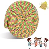Gummitwist Kinder Set, Gummi Rubber Twist Spiel Hüpfgummi Gummiband Springseil 4M mit Anleitung, Indoor Outdoor Kinderspiel Gartenspiele Pausenspiel Schulhofklassiker Für Mädchen & Junge ab 5 Jahren