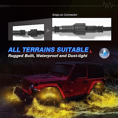 Mictuning 10Ft 5Pin Extension Wire Cable Cord For C1 C2 Q1 Rgbw Series Led Rock Lights V1 Wheel Ring Lights (2 Pack) #TOP2