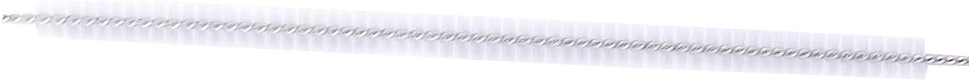 Podoy Straw Brush Pipe Cleaner with 18" Long White Nylon Bristle Wire Stainless Steel Cleaning Pipe Straw Brush (Pack of 2)