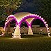 Produktbild Swing & Harmonie LED Event Pavillon 3,6 x 3,6m DomeShelter Garten Pavillion inkl. Solarmodul Pavilion Designer Gartenzelt Camping Pavilon Partyzelt mit Beleuchtung (Pink)