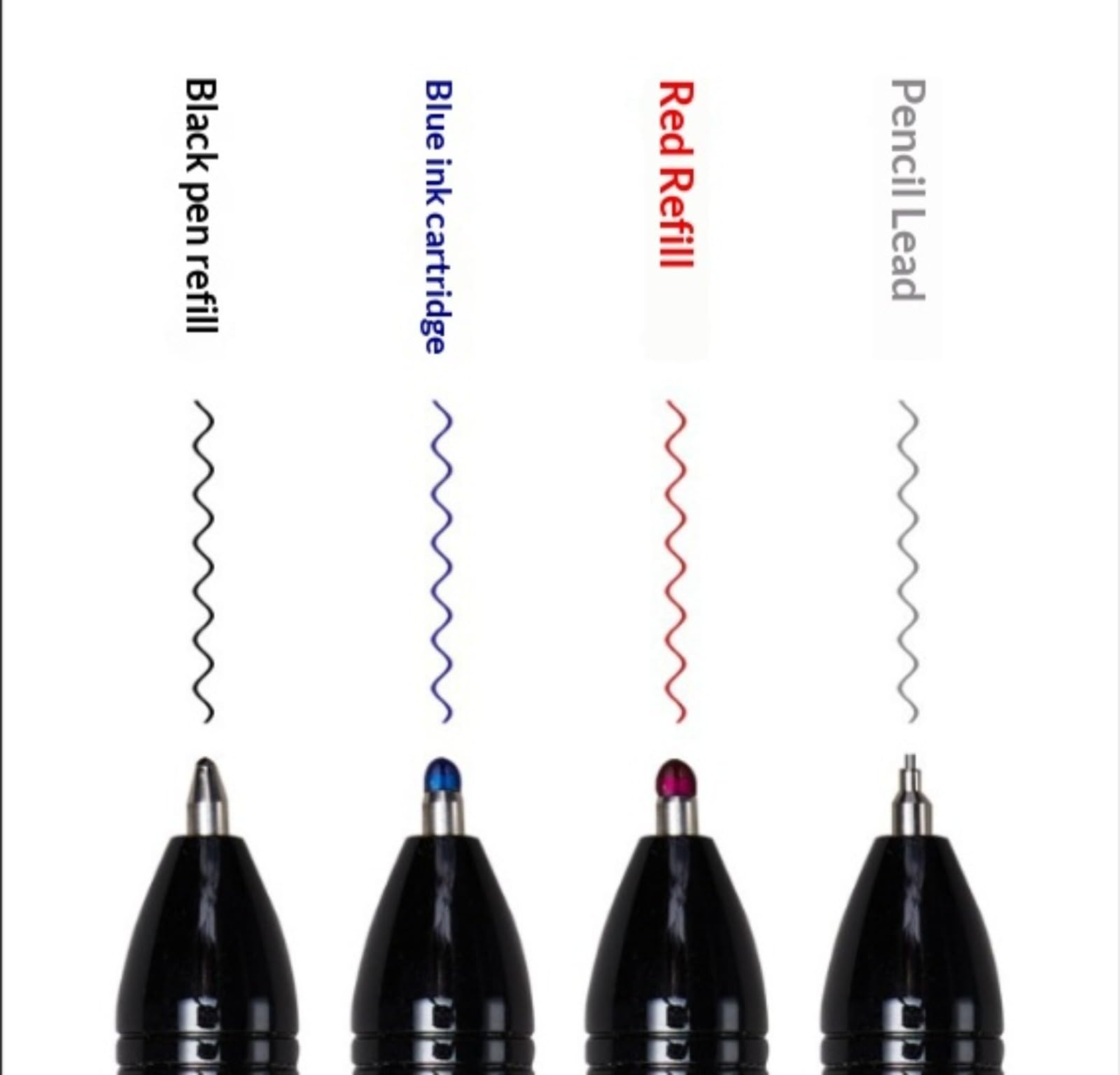 4 in 1 penna del sensore di gravità, strumento di scrittura metallico multifunzionale, 3 colori a sfera & matita meccanica 0,5 mm, ritirabile per ufficio e scuola