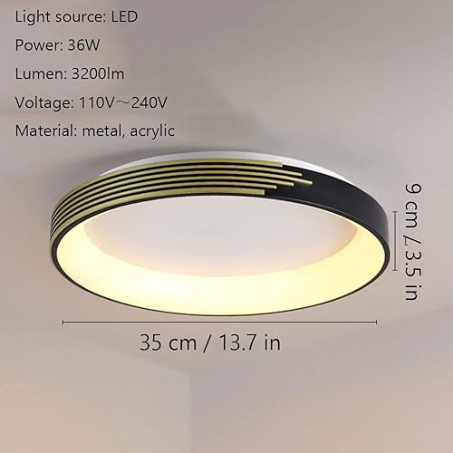 Miniatura 9 de CSSYKV Lámpara de techo de estilo nórdico regulable pantalla de acrílico de 137 pulgadas forma redonda montaje empotrado lámpara de techo simple