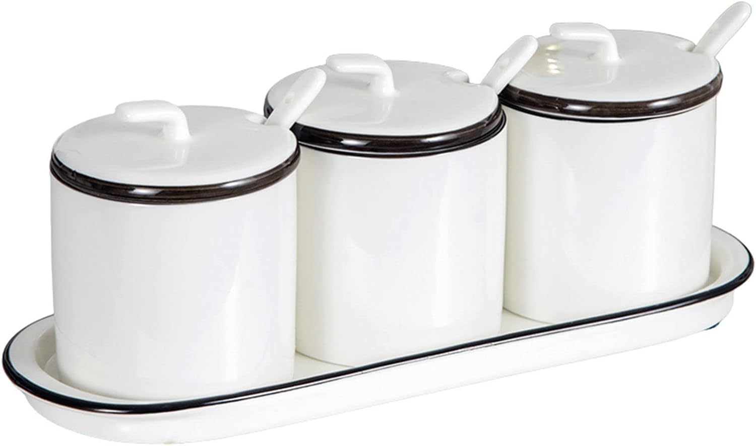 cukiernica, cukiernica domowa z łyżeczką, pojemnik na cukier w jednolitym kolorze, porcelanowe słoiczki na przyprawy odporne na wilgoć i kurz, cukiernica z wygodną pokrywką – różowy – 250 ml (Color :
