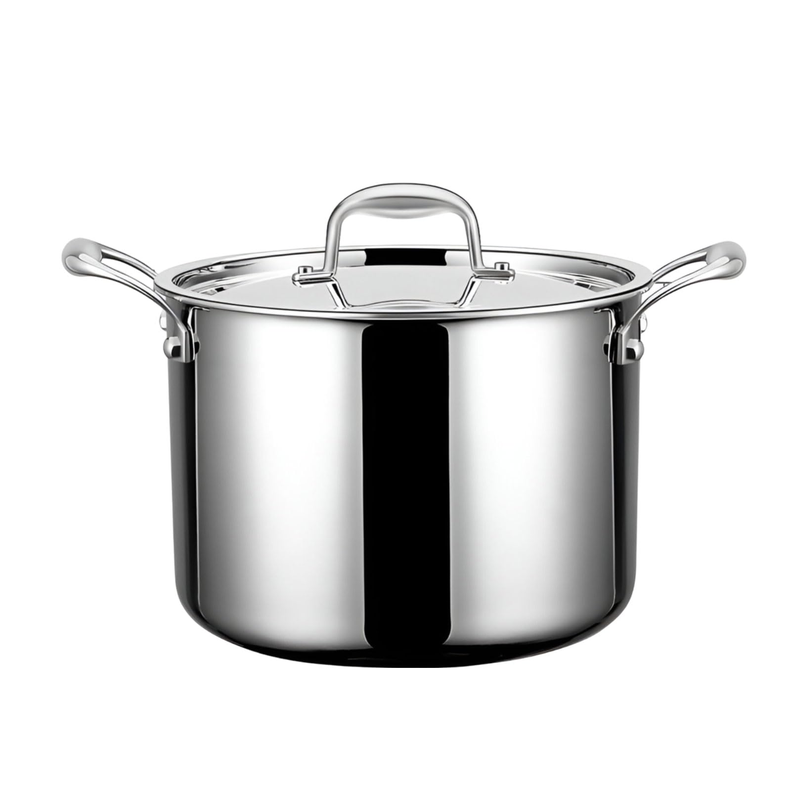 AIZYR Stockpot Steamer with Lid, 316 Stainless Steel Soup Pot Cooking Pot Induction Pot for Seafood, Stock, Soup Stewing,1 Layer,24cm