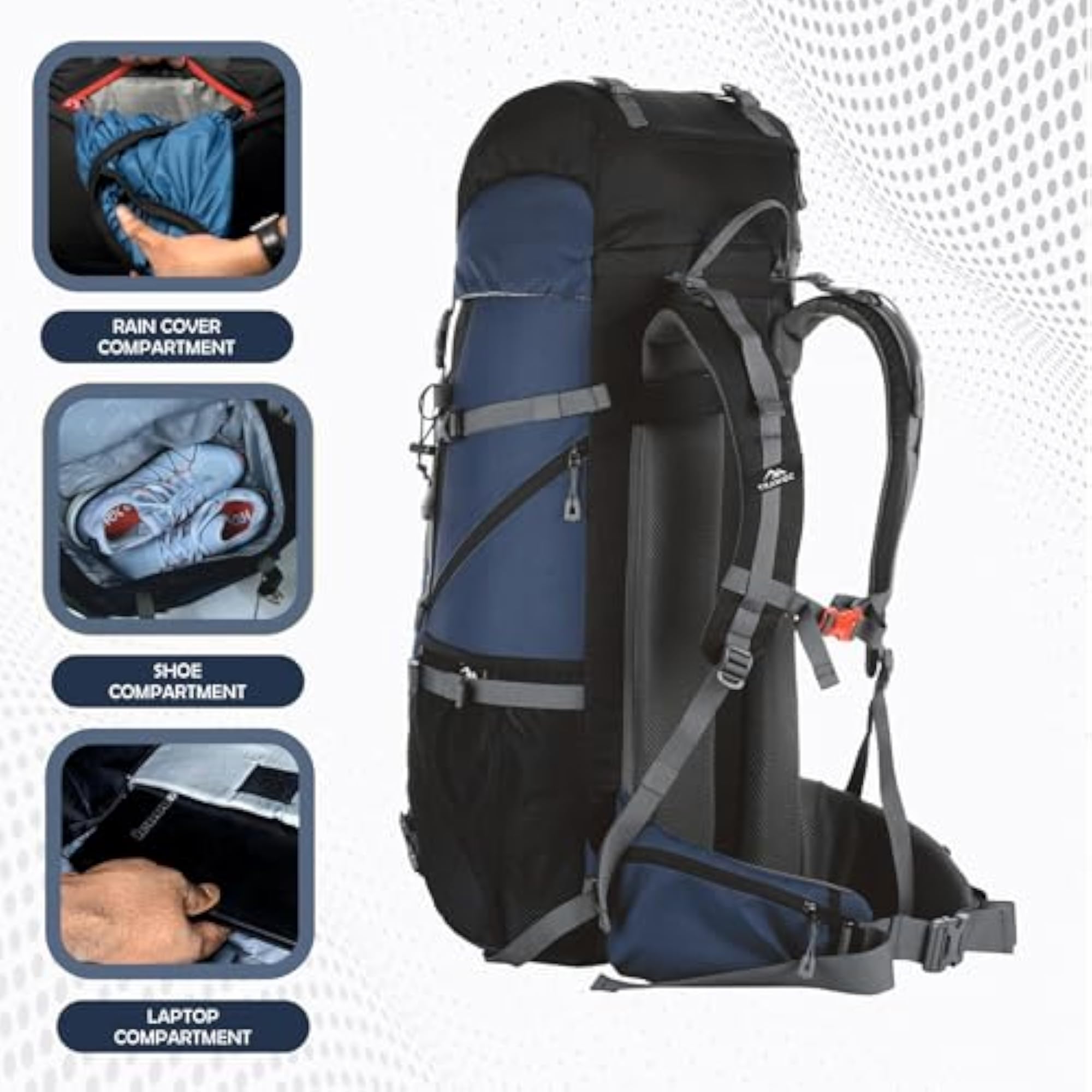 VENTURE PRO 65L Internal Frame Camping Backpack