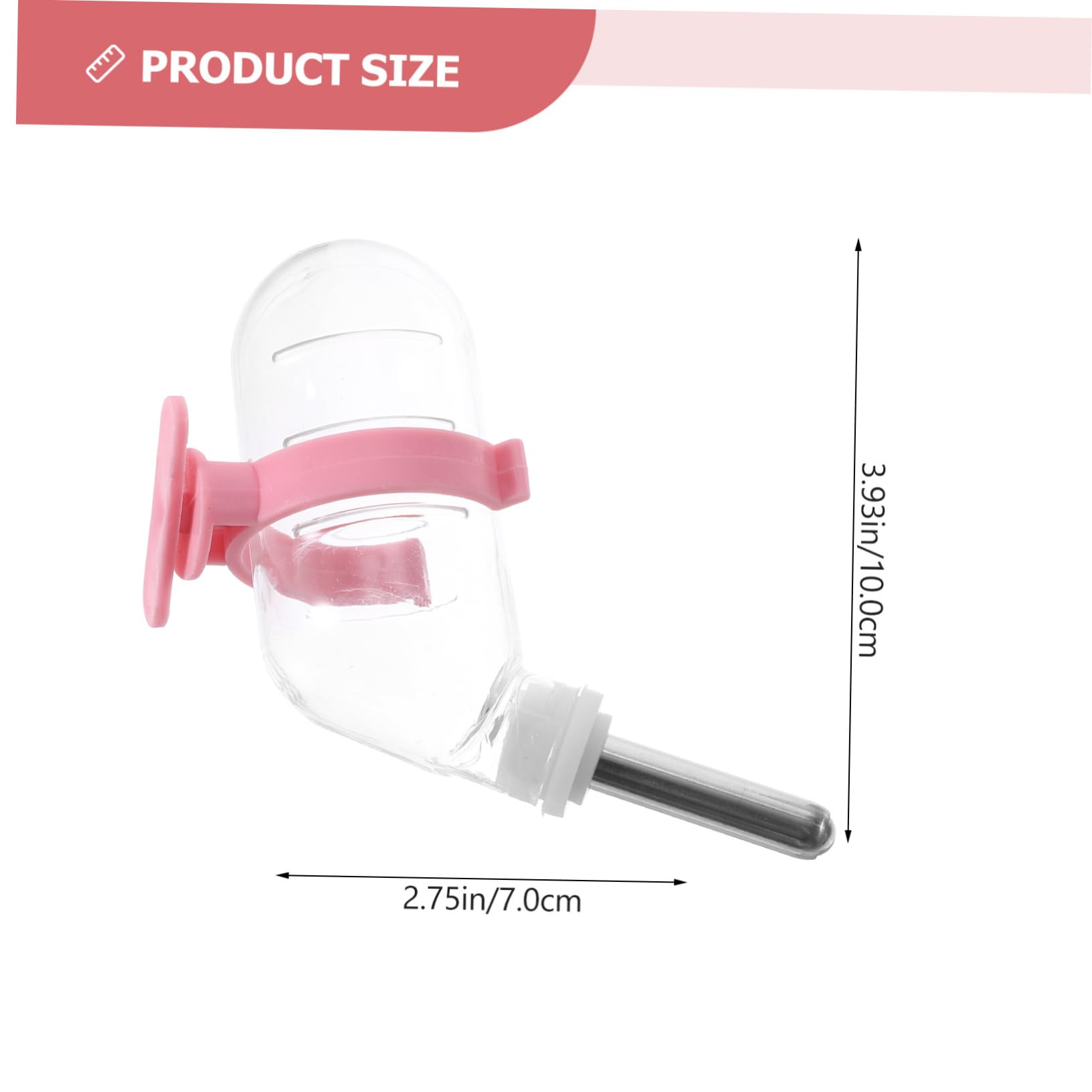 BCOATH Automatic Water Basin Pet Waterer 4pcs Hamster Water Bottles for Small Pet