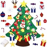 Abakuku 3FT DIY Felt Christmas Tree for Kids with 29pcs Detachable Ornaments,Wall Hanging Xmas Christmas Decorations