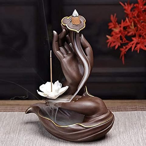 XUDREZ Gold Ceramic Lotus Backflow Burner Cover