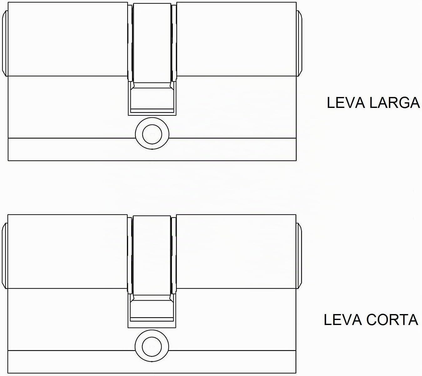 TESA T6S53343L: Cilindro europeo T60, 53 x 34 mm, compatible con cerraduras de perfil europeo, uso residencial y comercial, instalación sencilla, sustitución y obra nueva
