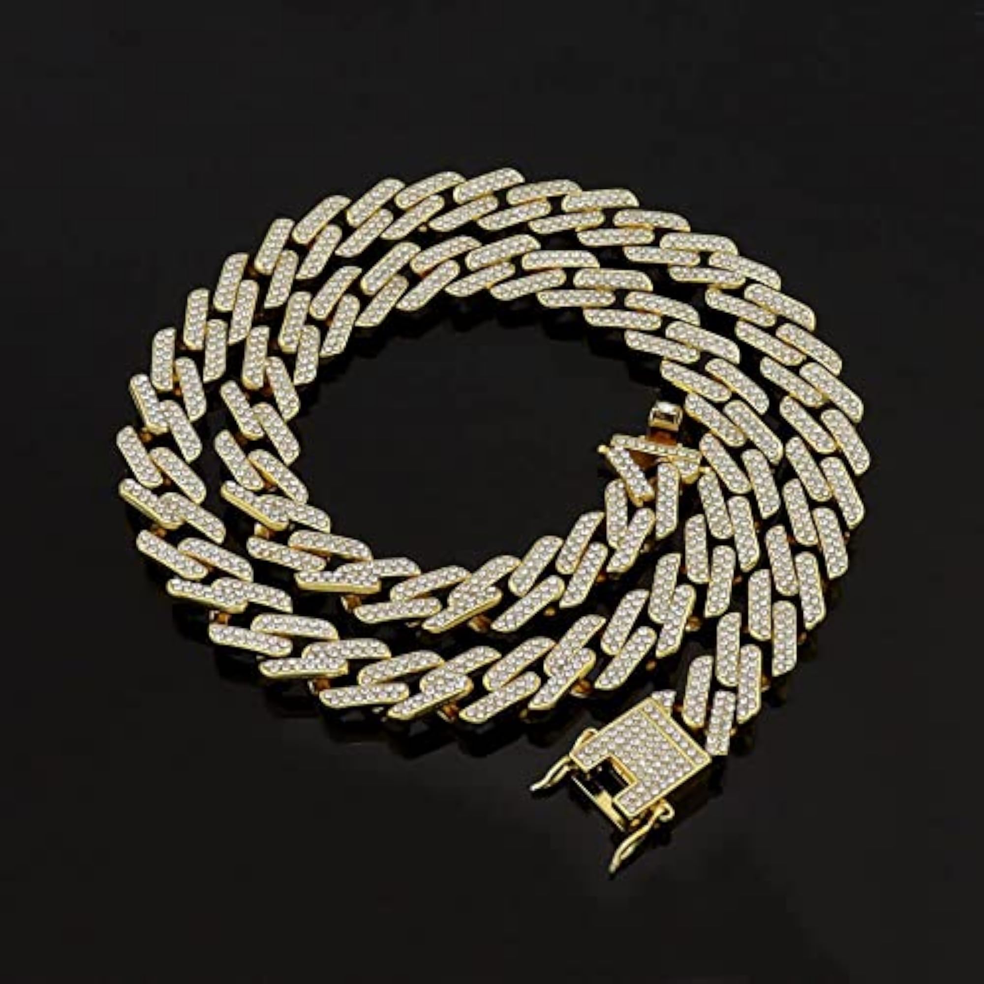 Mc Stan Cuban Link Chain Necklace, Iced Out CZ