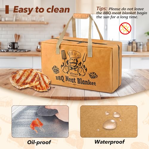 Wisreach Insulated BBQ Meat Resting Blanket, 18" Extra-Large Triple-Layer Brisket Bag - image 4