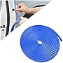 Car Door Edge Guards, 32Ft Universal Rubber Seal Protector U Shape Edge Trim Car Door Edge Protection for Most Car, Aluminum Boat Edge Guards (Blue/32FT)