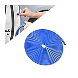 Car Door Protector Edge Guards, Universal Rubber Seal U Shape Car Door Protection, Aluminum Boat Edge Trim Guards No Glue Required, Exterior Accessories Fit for Most Cars, Sedans, SUV (Blue/10FT)