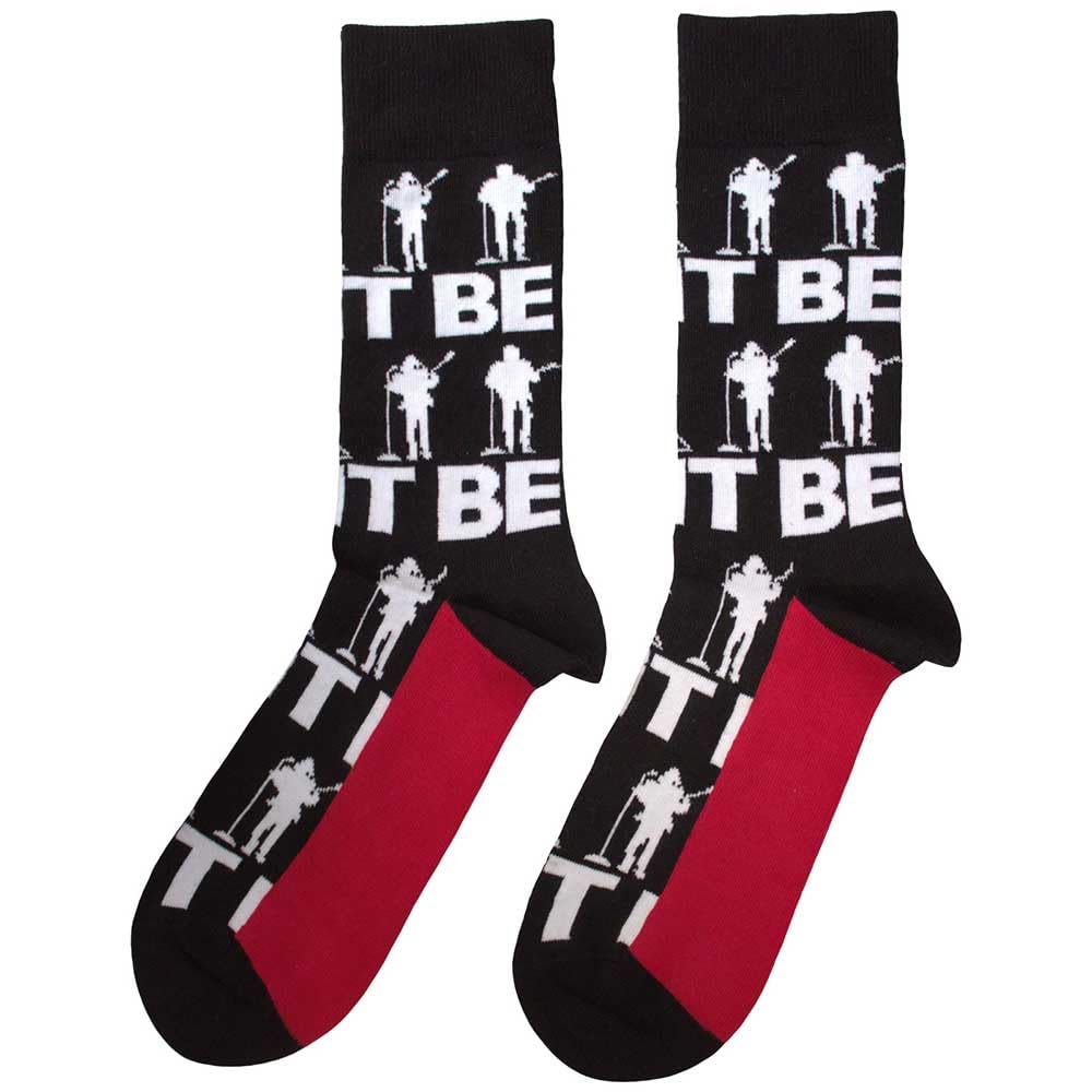 Rock Off officially licensed products The Beatles Let It Be Silhouettes Repeat Ankle Socks One Size