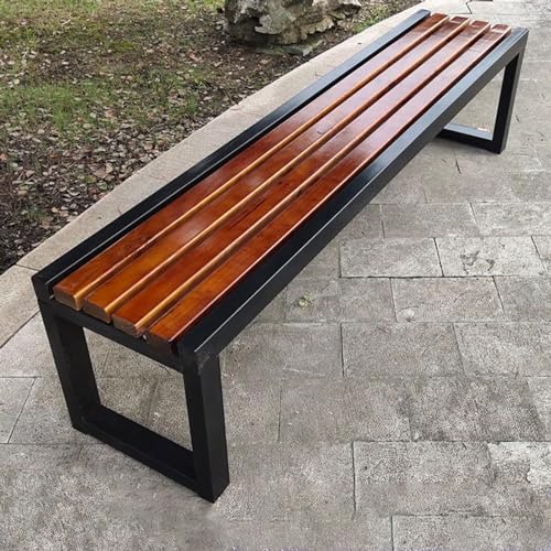 Banco de exterior de madera maciza anticorrosiva resistente para piscina