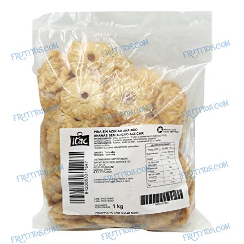 Piña deshidratada en rodajas sin azúcares añadidos 1 kg