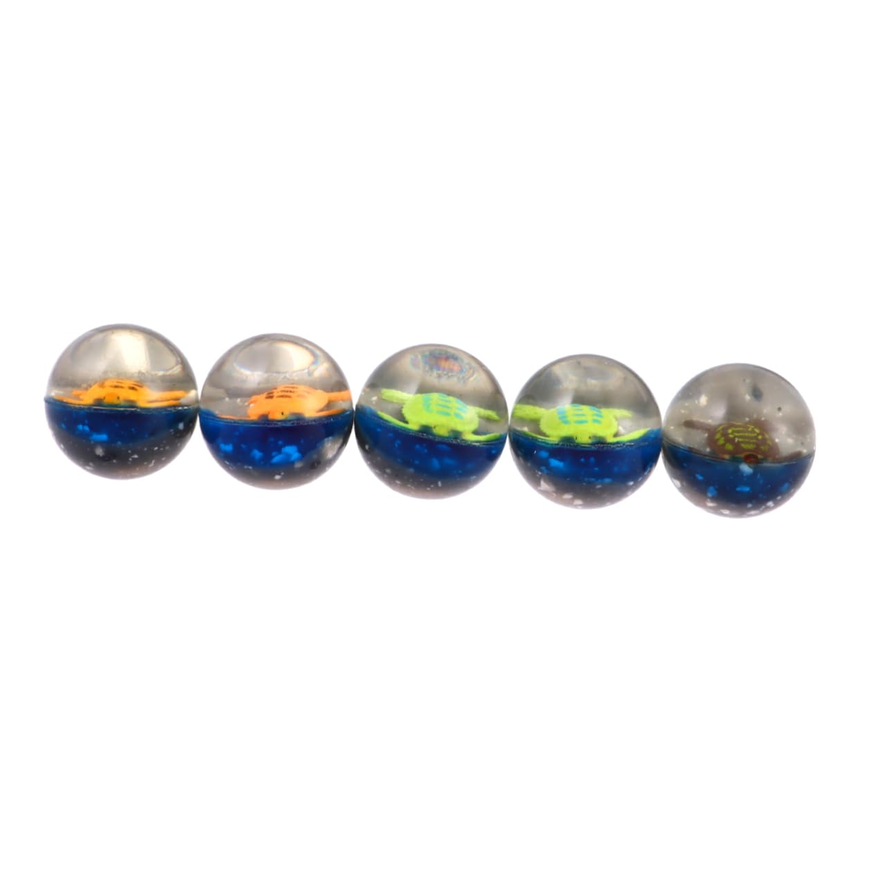 Vaguelly 5Pcs Transparent Sea Turtle Bouncy Balls Fun Cognitive for Rubber Jumping Balls for Educational Playtime Great Present for Day and Birthdays