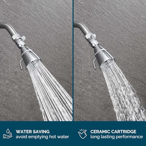 image for Shower Head Shut Off Valve, Angle Simple Brass Water Flow Control Valv