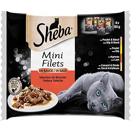 Animalerie - Sachet Fraicheur Mini Filet Sauce Sélection Boucher 340G - Lot De 4 - Livraison Gratuite