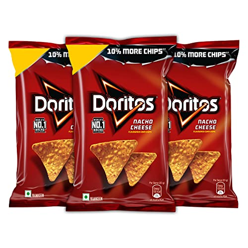 Image of Doritos Nacho Chips - Nacho Cheese Flavor Big Pack 82.5gm ,Pack of 3