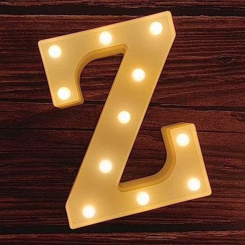 Image of Marquee Z Alphabet Shaped LED Light Lamp for Decoration Decore Walls Hanging Birthday Party Wedding (Z)