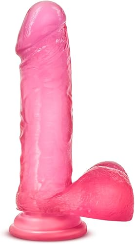 Eden - Juguetes sexuales para adultos, consolador rosa realista de 8 pulgadas, consolador con ventosa para jugar con manos libres, pene principiante