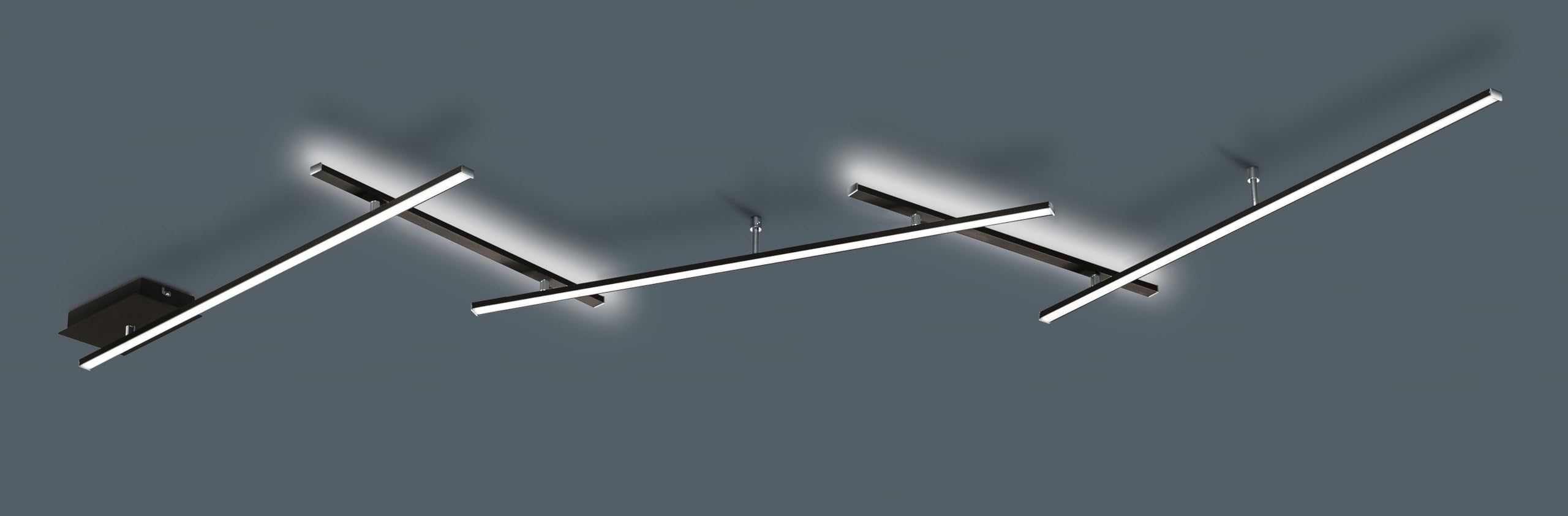 Trio Leuchten Lampa sufitowa INDIRA 674610532, mat metal, Czarny mat, 3000K, 1x LED, 25W
